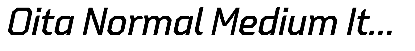 Oita Normal Medium Italic